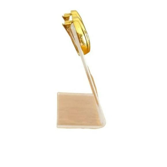 Christian Dior 80s Vintage Gold Clip On Earrings - Picture 2 of 6